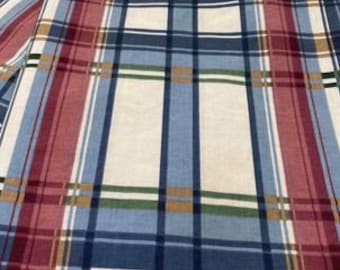 Plaid Table Cloth or Table Topper ~ 43” Square