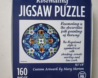 Jigsaw Puzzle - Rosemaling design.