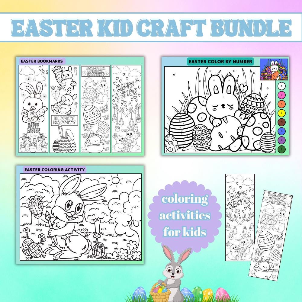 Easter Kids Craft Bundle Printable Easter Activities Classroom Activity ...