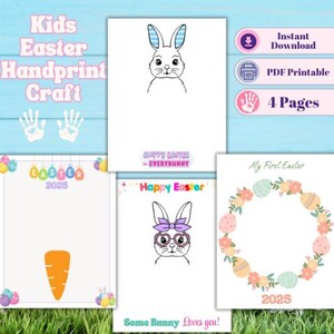 Easter Handprint Printable Handprint Easter Craft Handprint art Easter Craft Toddler Easter Activity Memory Keepsake Easter Printable