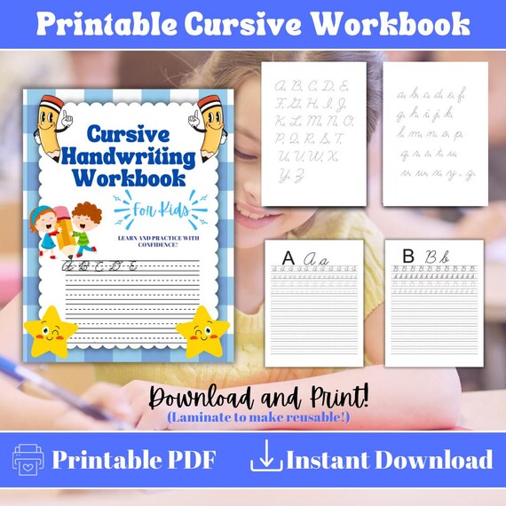 Cursive Handwriting Workbook For Kids: Cursive For Beginners Workbook – By Hippidoo & Sujatha Lalgudi (Very Good Condition)