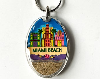 Vintage Miami Beach Souvenir Keychain