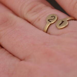 Custom Personalized Number Ring, Sports Ring, Varsity Ring, Anniversary Ring, Birthday Ring image 3