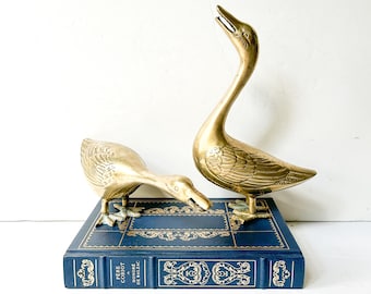 Vintage Brass Duck Pair