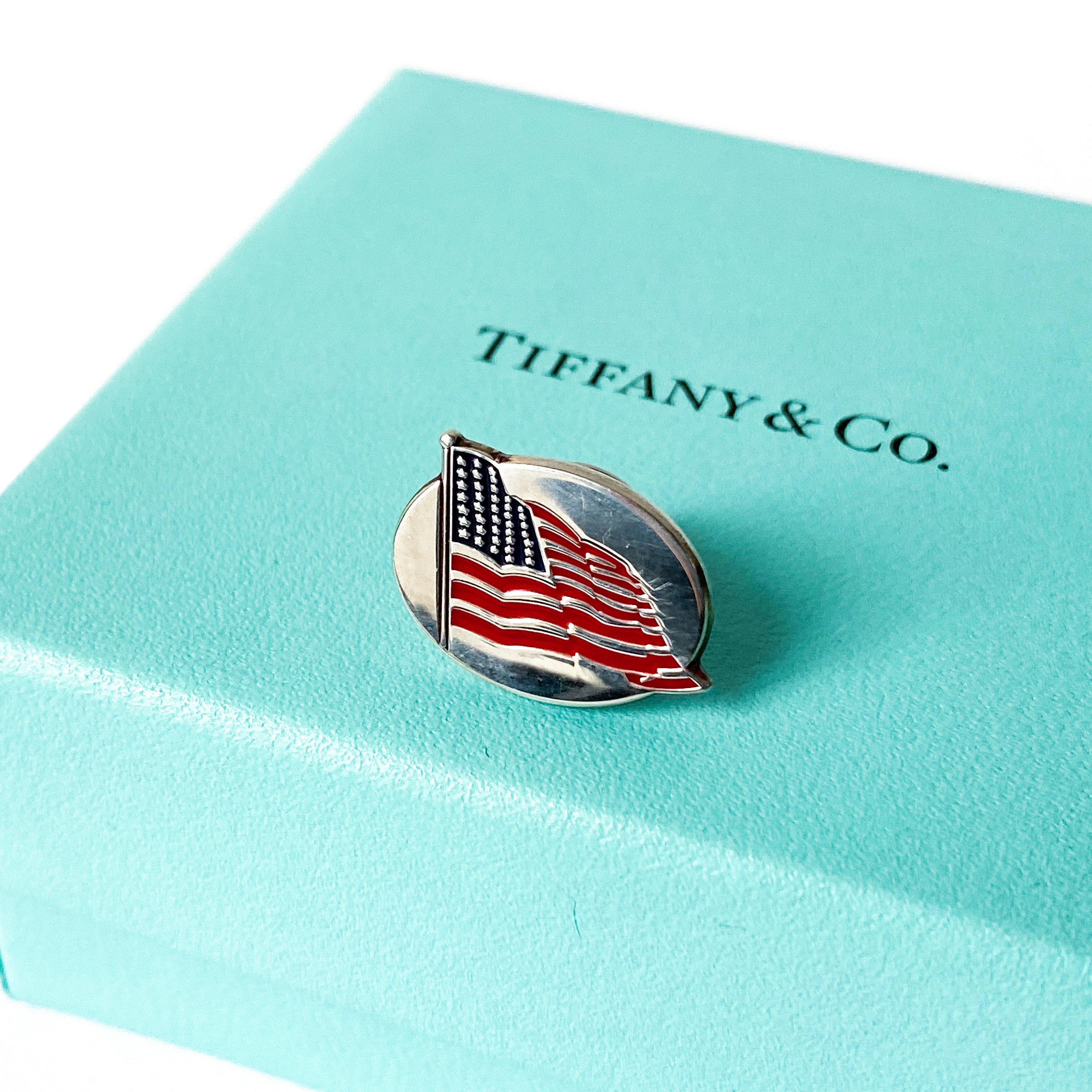 Vintage Tiffany and Co American Flag Pin Tie Tack 2001 - Etsy 日本