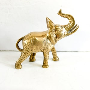 Vintage brass elephant figurine image 2