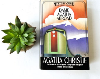 Vintage Agatha Christie Book, Dame Agatha Abroad, Murder on the Orient Express, Murder in Mesopotamia