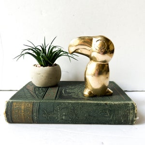 Vintage brass toucan figurine