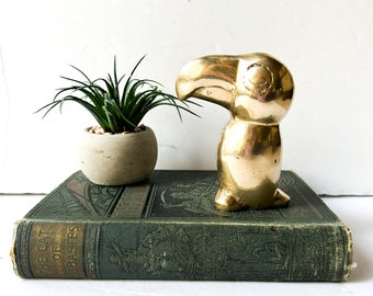 Vintage brass toucan figurine