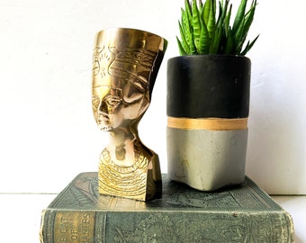 Small vintage Egyptian Pharaoh Bust, See Condition notes