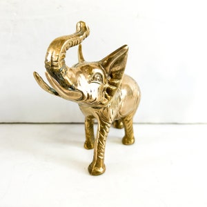 Vintage brass elephant figurine image 7