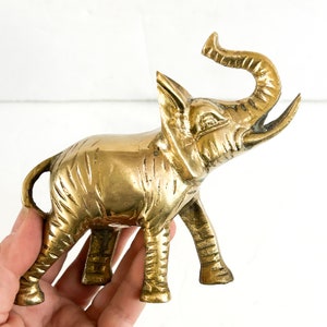 Vintage brass elephant figurine image 9