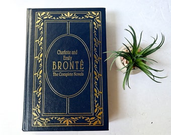 Vintage Charlotte and Emily Bronte book, The Complete Novels, Collectible Hardcover Weathervane edition