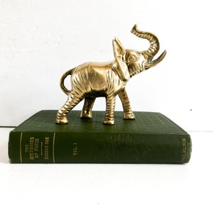 Vintage brass elephant figurine image 1