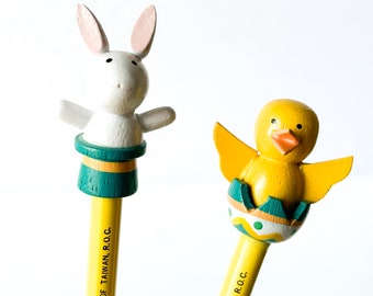 Vintage wood novelty easter pencils