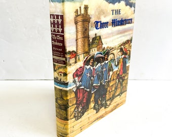 The Three Musketeers by Alexander Dumas Vintage Illustrated Junior Library Edition Novel, 1971 printing