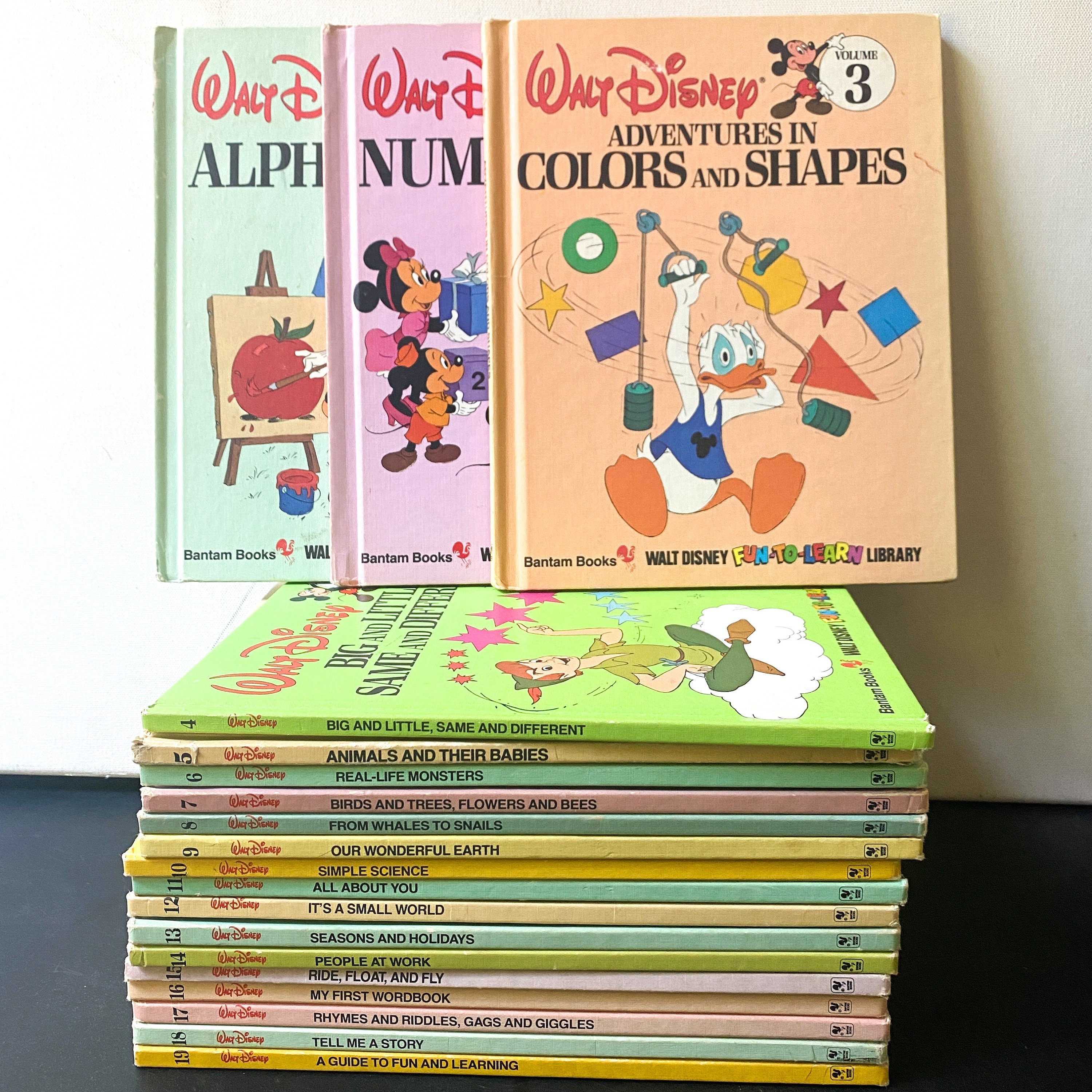 Learn　Books　Library　Disney　Complete　Fun　Set　to　Etsy　Vintage　Walt