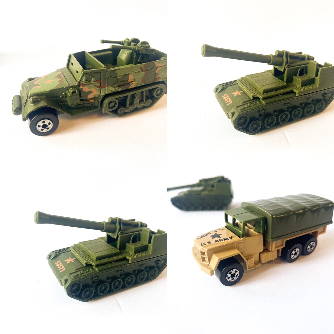 Vintage Matchbox Military Vehicles, Army Collectibles, Malaysia, 1974