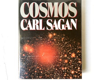 Cosmos by Carl Sagan Vintage hardcover book, Second printing of First Edition