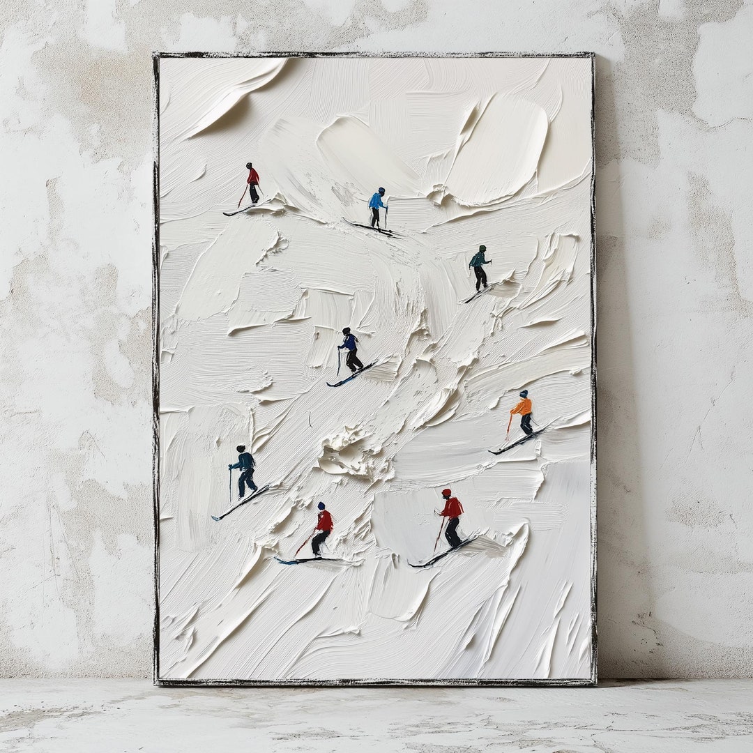 Vintage Apres Ski Print, Vertical Ski Lodge Art, Skies Wall Art, Gift ...