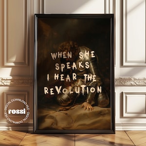 Feminist Art Print, Empowerment Poster, Feminist Quote Art, Girl Power Decor, Feminism Print, Maximalist Decor, Classical Art Print