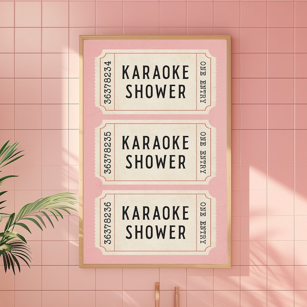 Bathroom Retro Poster - Etsy