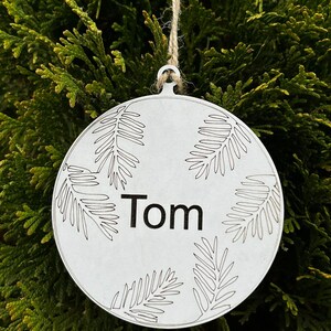 Personalized Christmas Ornaments, Custom Christmas tree Decor, Wood Xmas decor, Laser Cut Names, Christmas Bauble, Gift Tags, Your Logo