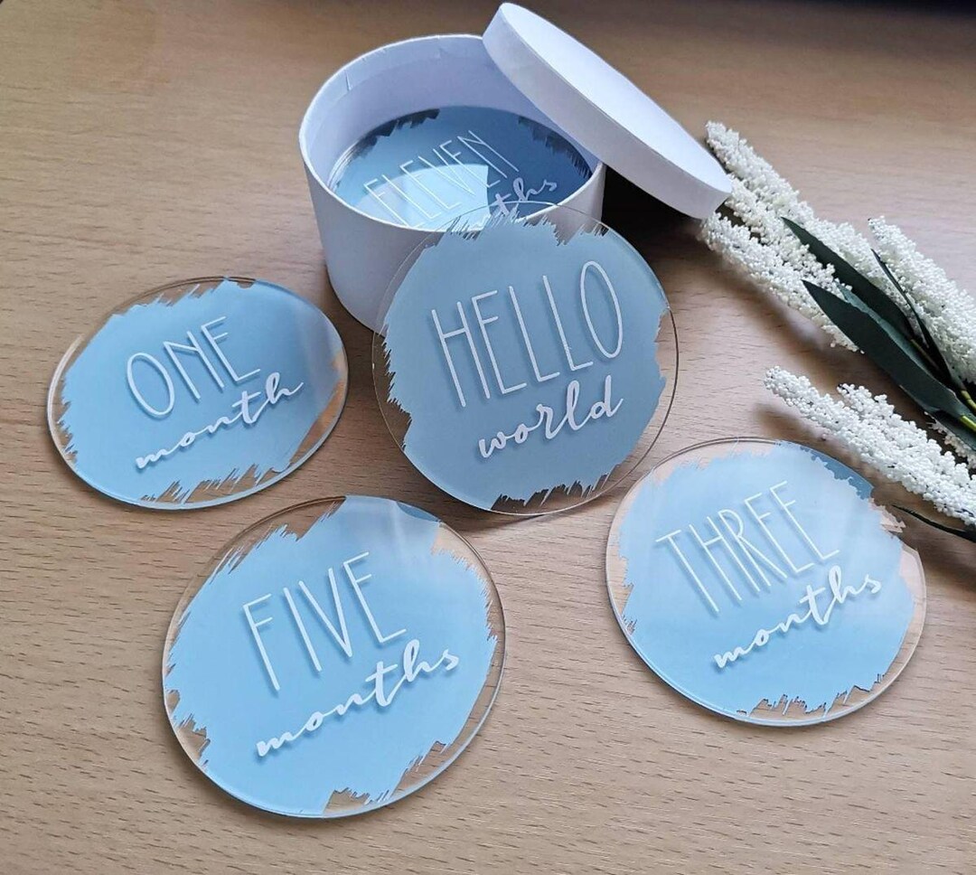 Acrylic Baby Milestone Discs, Hot Air Balloon Design - Etsy