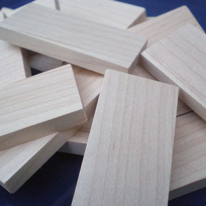 Wooden 2" x 1" x 1/4" Domino Tiles (lot of 15)