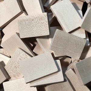 Wooden Tiles 1-1/2 x 1 x 3/16 lot of 20 image 4