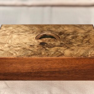 Mahogany Keepsake Box with Gnarled Oak Lid image 2