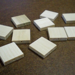 Pre-Drilled Blank Scrabble Tiles lot of 20 Unmarked image 2