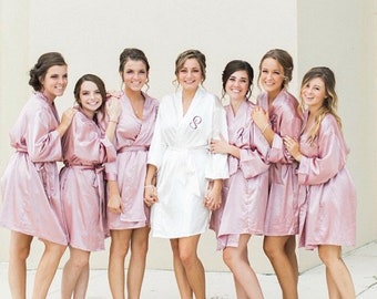 Bridesmaid robe | Personalized robe | Bridal Robe | Custom robe | Bridesmaid gift | Gift for bridesmaid | Bridal party robe | Silk robe