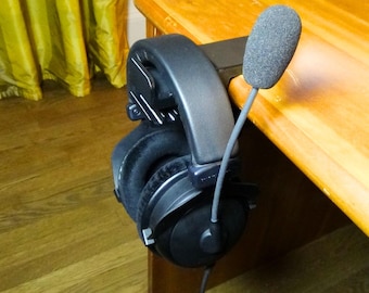 Desk-Mounted Headphone Holder Universal, Adjustable, Durable (Headphones Not Included)
