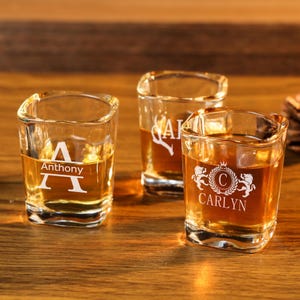 Engraved Shot Glass,Gift for Party,Family Friends Party Shot Glasses,Personalized Shot Glass,Birthday Shot Glasses, Anniversary Gift for Her