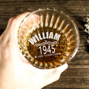 80th Birthday Gift - Aged To Perfection Limited Edition - 80th Whiskey Glass - For Anniversary - Birthday Funny Gift - Best Gift For Him,Her