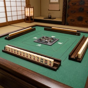 Holz Mahjong Gestelle und Drücker - 4er Set - 47cm lang