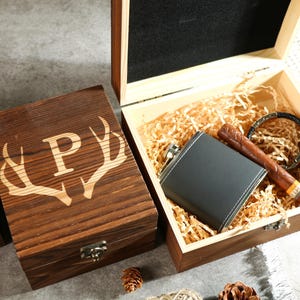 Caja de regalo personalizada para padrinos de boda, caja de propuesta para padrinos de boda, regalo para padrinos de boda, caja de puros para padrinos de boda, propuesta para padrinos de boda, caja de madera vacía