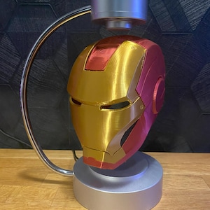 Mini Levitating Super Hero Helmet, Collectable Floating Mini Helmet, Iron Man