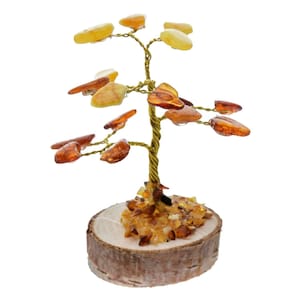 Handmade Baltic Amber Money Tree: Elegant Home Decor (60mm)