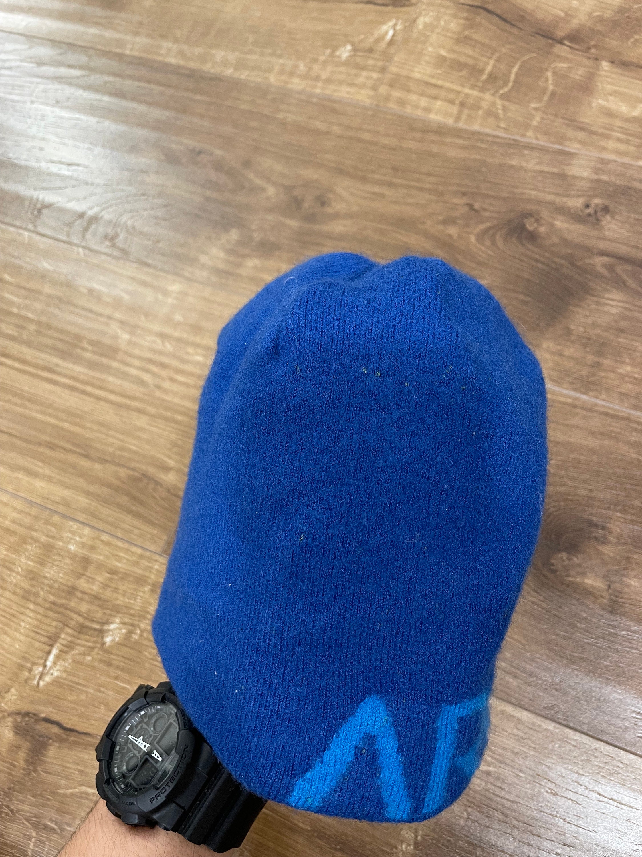 Vintage Big Logotype Arc'teryx Blue Wool Hat Beanie Men Man Vintage Big Logotype Arc'teryx Blue Wool Hat Beanie Men Man