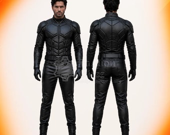 Black Shadow Reinforced Futuristic Tactical Cosplay Suit | Cyberpunk Galactic Hero Vigilante Armor Costume