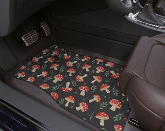 Whimsical Mushroom Car Floor Mat for Nature Lovers, Boho Car Decor, Gift for Adventurers, Eco-Friendly Anti-Slip Mats, Cute Car Accessories