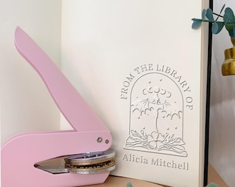 Personalized Book Embosser, Custom Book Embosser, Custom Library Embosser for Books, Book Lover Gifts, From the Library of