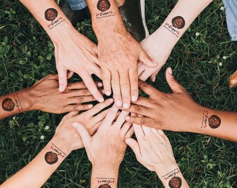 Junggesellinnenabschied | Individuelles temporäres Tattoo | Personalisiertes Tattoo | Bräutigam Gesicht Tattoo | Braut Tattoo | Gastgeschenke | Hochzeit Gunsten