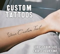 Custom Words Temporary Tattoo - Personalized Name - Handwriting Tattoo - Custom Script Tattoo - Word Tatto- Signature Tattoo product logo
