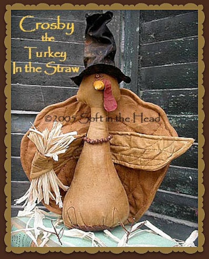 Crosby the Turkey in the Straw E-Pattern image 1