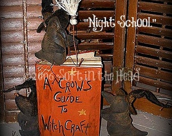 Night School Primitive Crow Witch E-Pattern