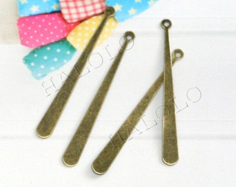 30pcs antique bronze finish long pendant 38mm BN339