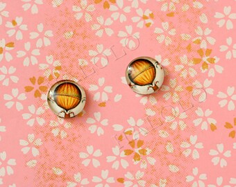 Sale - 10pcs handmade fly balloon round clear glass dome cabochons 12mm (12-0563)